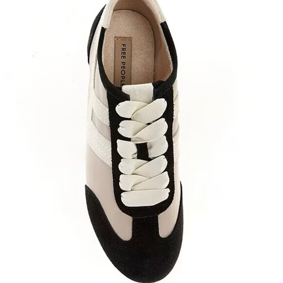 NEW FREE PEOPLE aces tennis shoe in chalk/desert sand $128 RETAIL 2511 4S2 - Picture 4 of 7